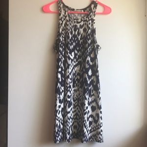 NAVY AND WHITE RACER BACK DRESS